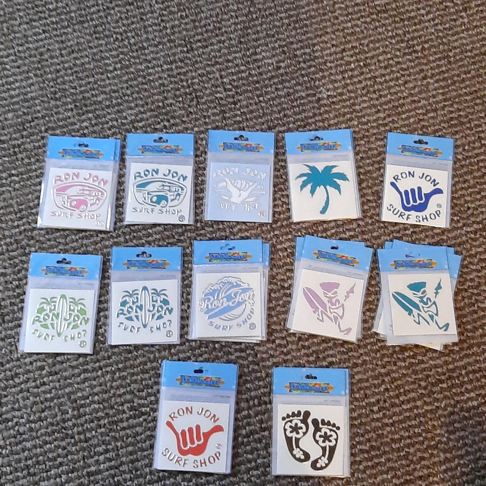 Mostly "Ron Jon" surf stickers